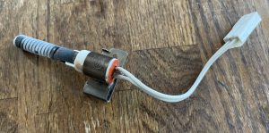 The dryer burner's old ignitor